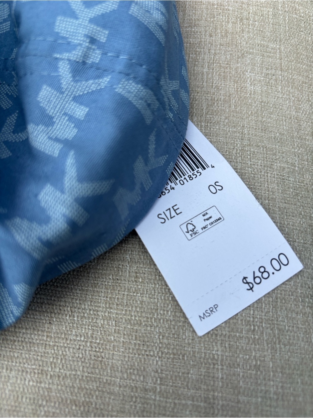 Winners Choice:Michael Kors Black or Light Blue Denim Monogram Baseball Caps NWT - Picture 3 of 4